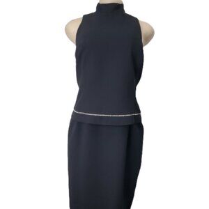 Jones New York women's black rhinestone dress size 14